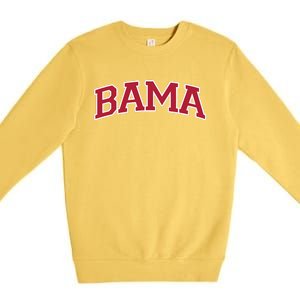 Bama Alabama Gifts Al State Graphic Premium Crewneck Sweatshirt