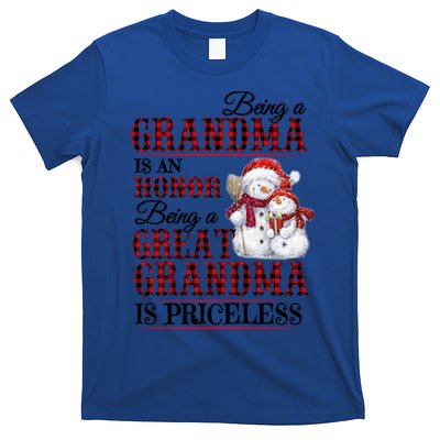 Being A Grandma Is An Honor Being Great Grandma Is Priceless Gift T-Shirt