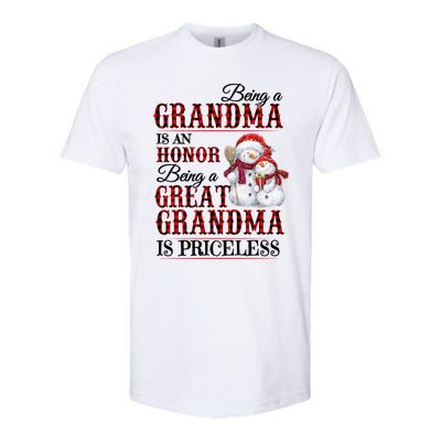 Being A Grandma Is An Honor Being Great Grandma Is Priceless Gift Softstyle® CVC T-Shirt