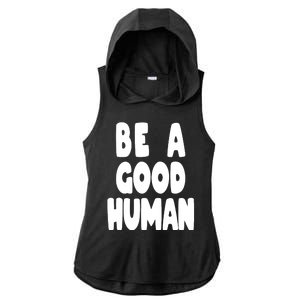 Be A Good Human Faith Ladies PosiCharge Tri-Blend Wicking Draft Hoodie Tank