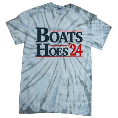 Boats And Hoes 2024 Election Funny Tie-Dye T-Shirt