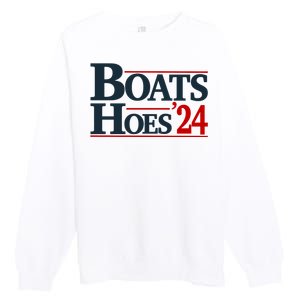 Boats And Hoes 2024 Election Funny Premium Crewneck Sweatshirt