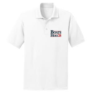 Boats And Hoes 2024 Election Funny PosiCharge RacerMesh Polo