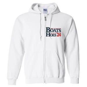 Boats And Hoes 2024 Election Funny Full Zip Hoodie