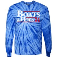 Boats And Hoes 2024 Election Funny Tie-Dye Long Sleeve Shirt