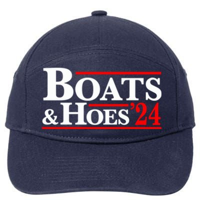 Boats And Hoes 2024 Election Funny 7-Panel Snapback Hat