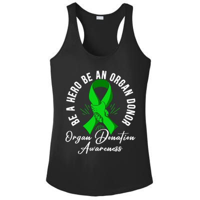Be A Hero Be An Organ Donor Organ Donation Awareness Cute Gift Ladies PosiCharge Competitor Racerback Tank