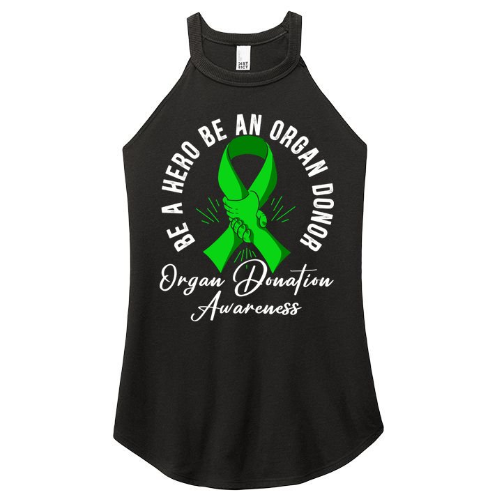 Be A Hero Be An Organ Donor Organ Donation Awareness Cute Gift Women's Perfect Tri Rocker Tank