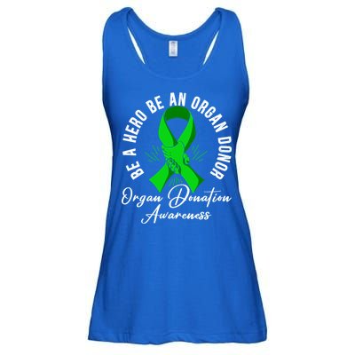 Be A Hero Be An Organ Donor Organ Donation Awareness Cute Gift Ladies Essential Flowy Tank