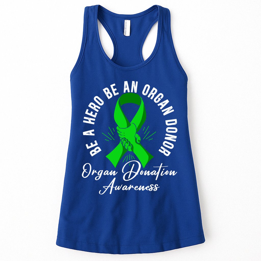 Be A Hero Be An Organ Donor Organ Donation Awareness Cute Gift Womens Tank Top