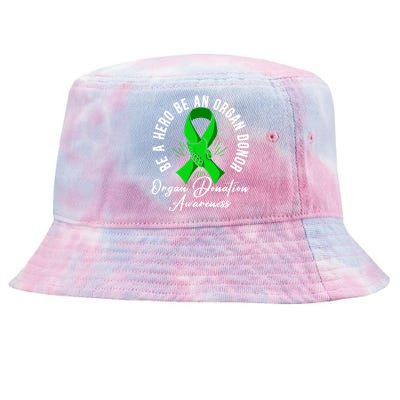 Be A Hero Be An Organ Donor Organ Donation Awareness Cute Gift Tie-Dyed Bucket Hat