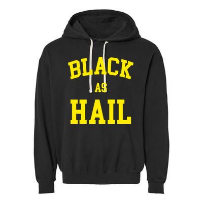 Black As Hail Yellow College Logo Garment-Dyed Fleece Hoodie