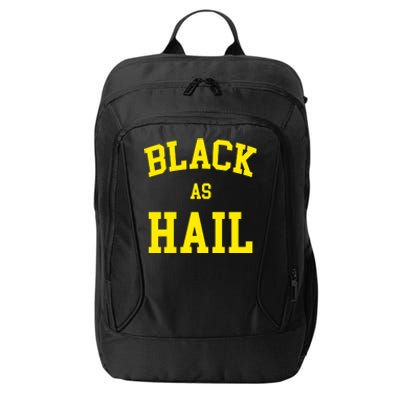 Black As Hail Yellow College Logo City Backpack