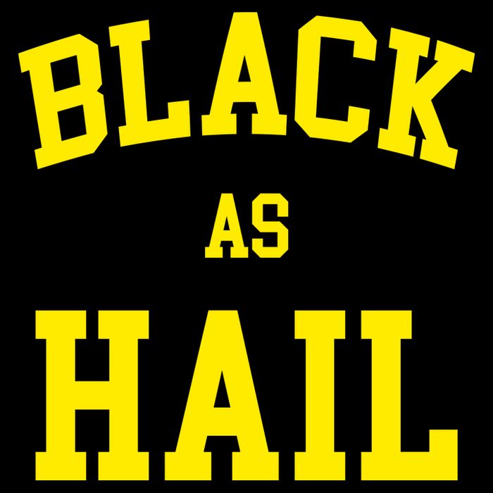 Black As Hail Yellow College Logo City Backpack