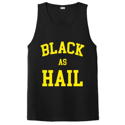 Black As Hail Yellow College Logo PosiCharge Competitor Tank