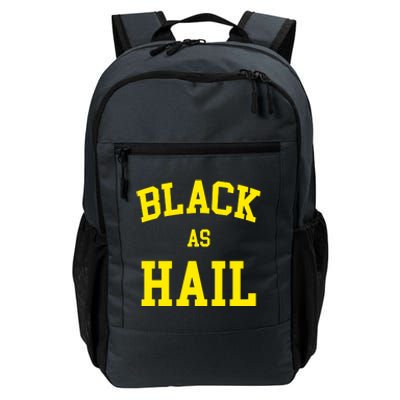 Black As Hail Yellow College Logo Daily Commute Backpack