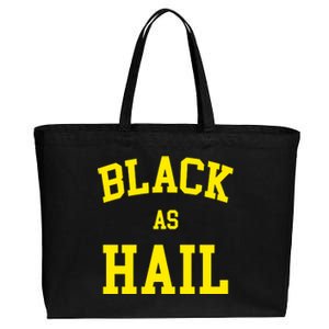 Black As Hail Yellow College Logo Cotton Canvas Jumbo Tote