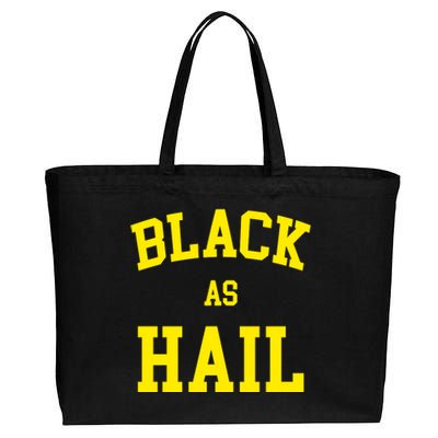 Black As Hail Yellow College Logo Cotton Canvas Jumbo Tote