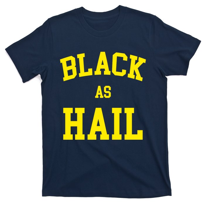 Black As Hail Yellow College Logo T-Shirt