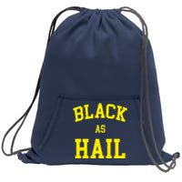 Black As Hail Yellow College Logo Sweatshirt Cinch Pack Bag