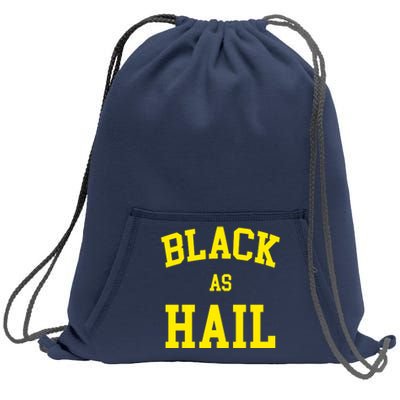 Black As Hail Yellow College Logo Sweatshirt Cinch Pack Bag