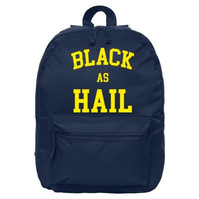 Black As Hail Yellow College Logo 16 in Basic Backpack