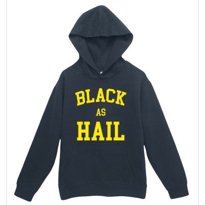 Black As Hail Yellow College Logo Urban Pullover Hoodie