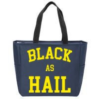 Black As Hail Yellow College Logo Zip Tote Bag