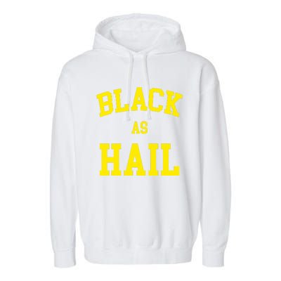 Black As Hail Yellow College Logo Garment-Dyed Fleece Hoodie