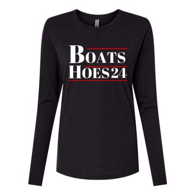 Boats And Hoes 2024 Election Womens Cotton Relaxed Long Sleeve T-Shirt