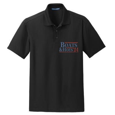 Boats And Hoes 2024 Election Funny Gifts Dry Zone Grid Polo