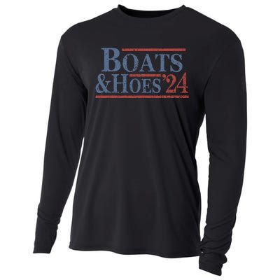 Boats And Hoes 2024 Election Funny Gifts Cooling Performance Long Sleeve Crew