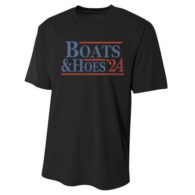 Boats And Hoes 2024 Election Funny Gifts Performance Sprint T-Shirt