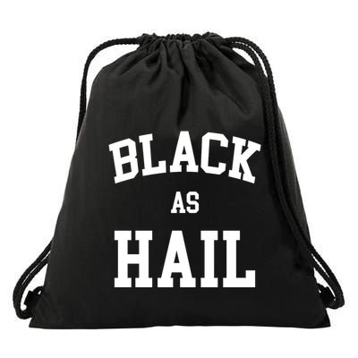 Black As Hail Pride Logo Drawstring Bag