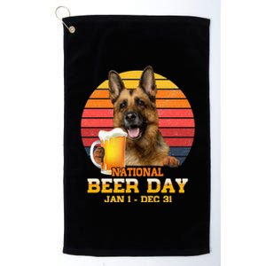 Beer And Hang With My Ger Shepherd Dog Lover Gift Platinum Collection Golf Towel