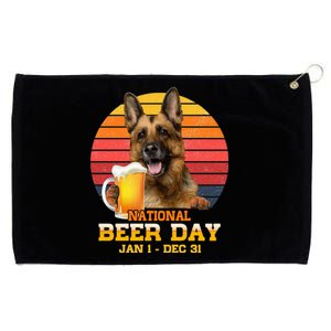 Beer And Hang With My Ger Shepherd Dog Lover Gift Grommeted Golf Towel