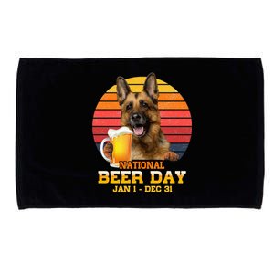 Beer And Hang With My Ger Shepherd Dog Lover Gift Microfiber Hand Towel