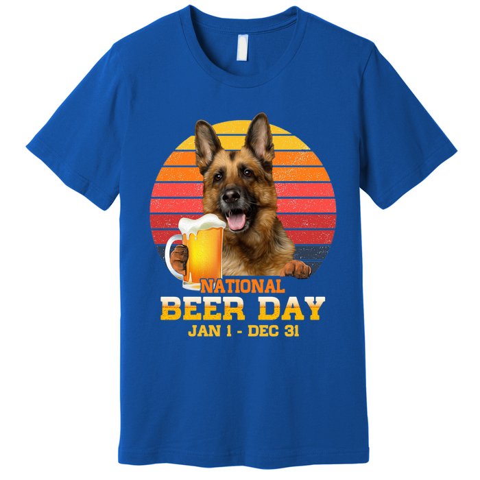 Beer And Hang With My Ger Shepherd Dog Lover Gift Premium T-Shirt