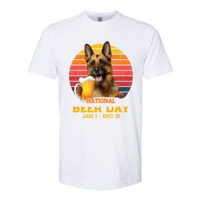 Beer And Hang With My Ger Shepherd Dog Lover Gift Softstyle® CVC T-Shirt