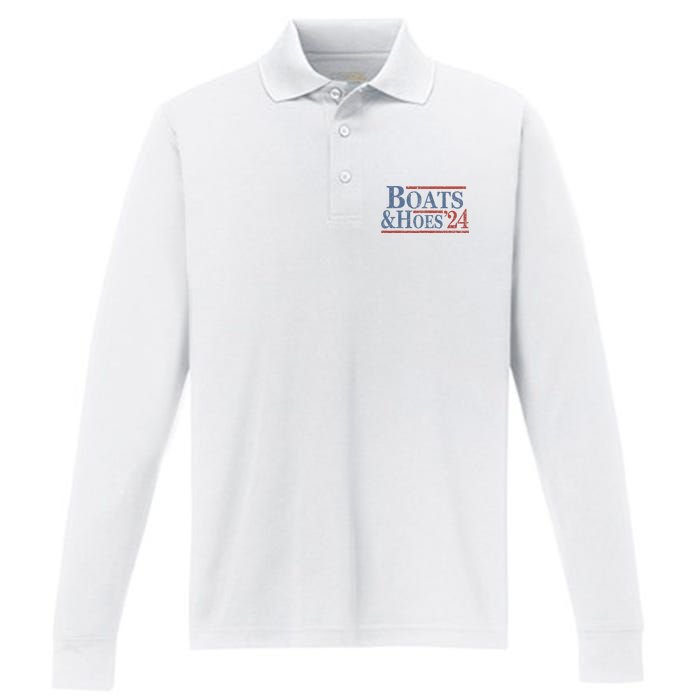 Boats And Hoes 2024 Election Performance Long Sleeve Polo