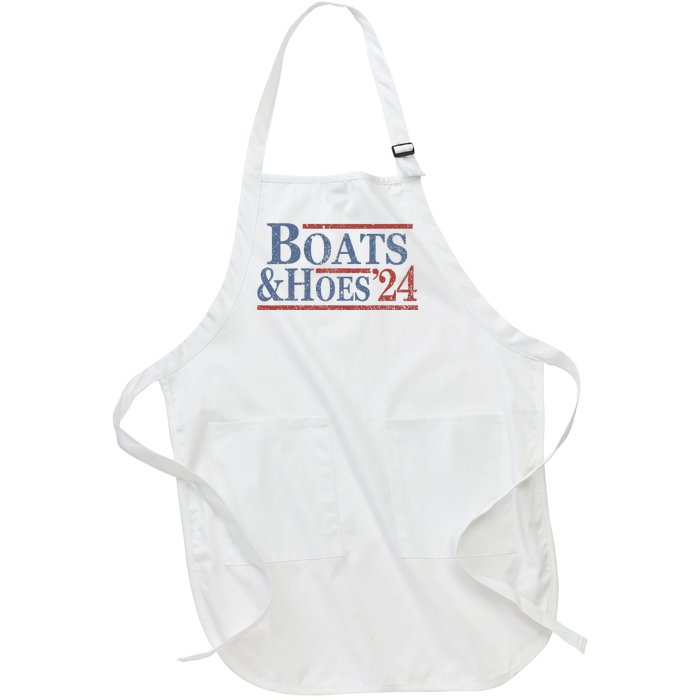 Boats And Hoes 2024 Election Full-Length Apron With Pockets