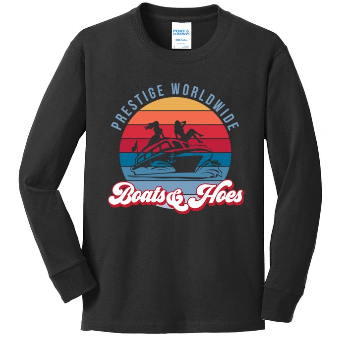 Boats And Hoes Shirt Step Brothers Kids Long Sleeve Shirt