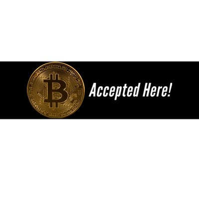 Bitcoin Accepted Here, Bitcoin To The Moon, HODL Bitcoin Crypto Bumper Sticker