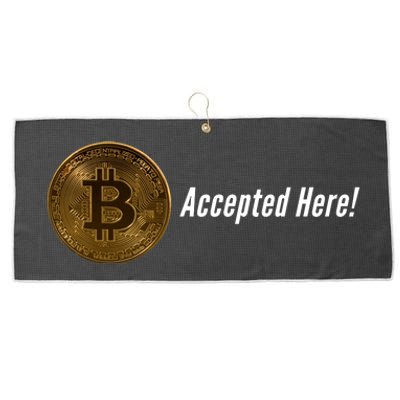 Bitcoin Accepted Here, Bitcoin To The Moon, HODL Bitcoin Crypto Large Microfiber Waffle Golf Towel