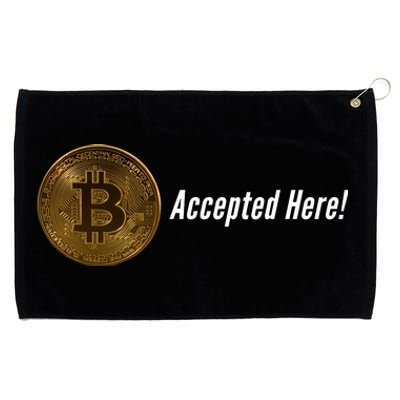 Bitcoin Accepted Here, Bitcoin To The Moon, HODL Bitcoin Crypto Grommeted Golf Towel