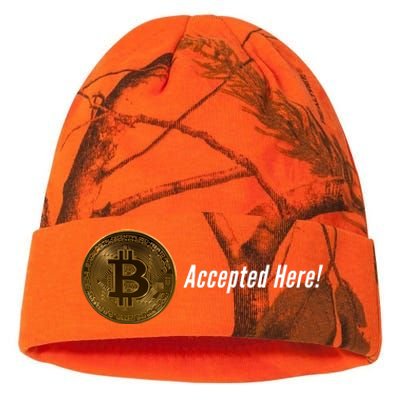 Bitcoin Accepted Here, Bitcoin To The Moon, HODL Bitcoin Crypto Kati Licensed 12" Camo Beanie