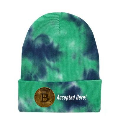 Bitcoin Accepted Here, Bitcoin To The Moon, HODL Bitcoin Crypto Tie Dye 12in Knit Beanie