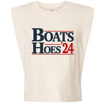 Boats And Hoes 2024 Election Funny Garment-Dyed Women's Muscle Tee