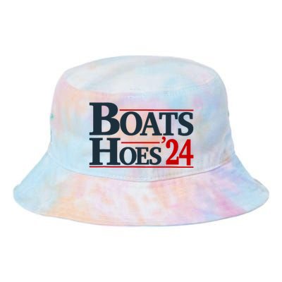 Boats And Hoes 2024 Election Funny Tie Dye Newport Bucket Hat