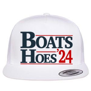 Boats And Hoes 2024 Election Funny Flat Bill Trucker Hat